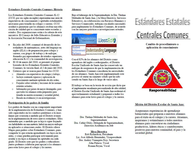 Common Core Pamphlet (Spanish) 